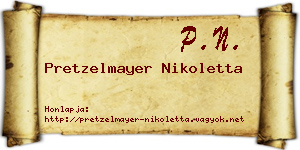 Pretzelmayer Nikoletta névjegykártya